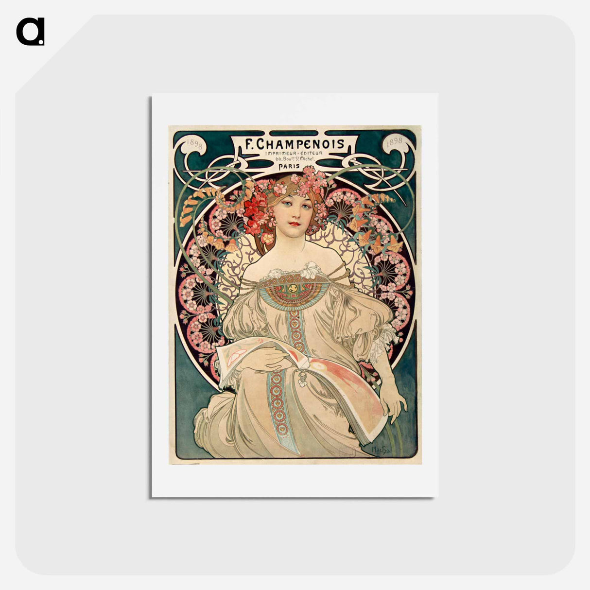アートポストカード-F. Champenois Imprimeur-Editeur - アルフォンス ミュシャ Postcard.