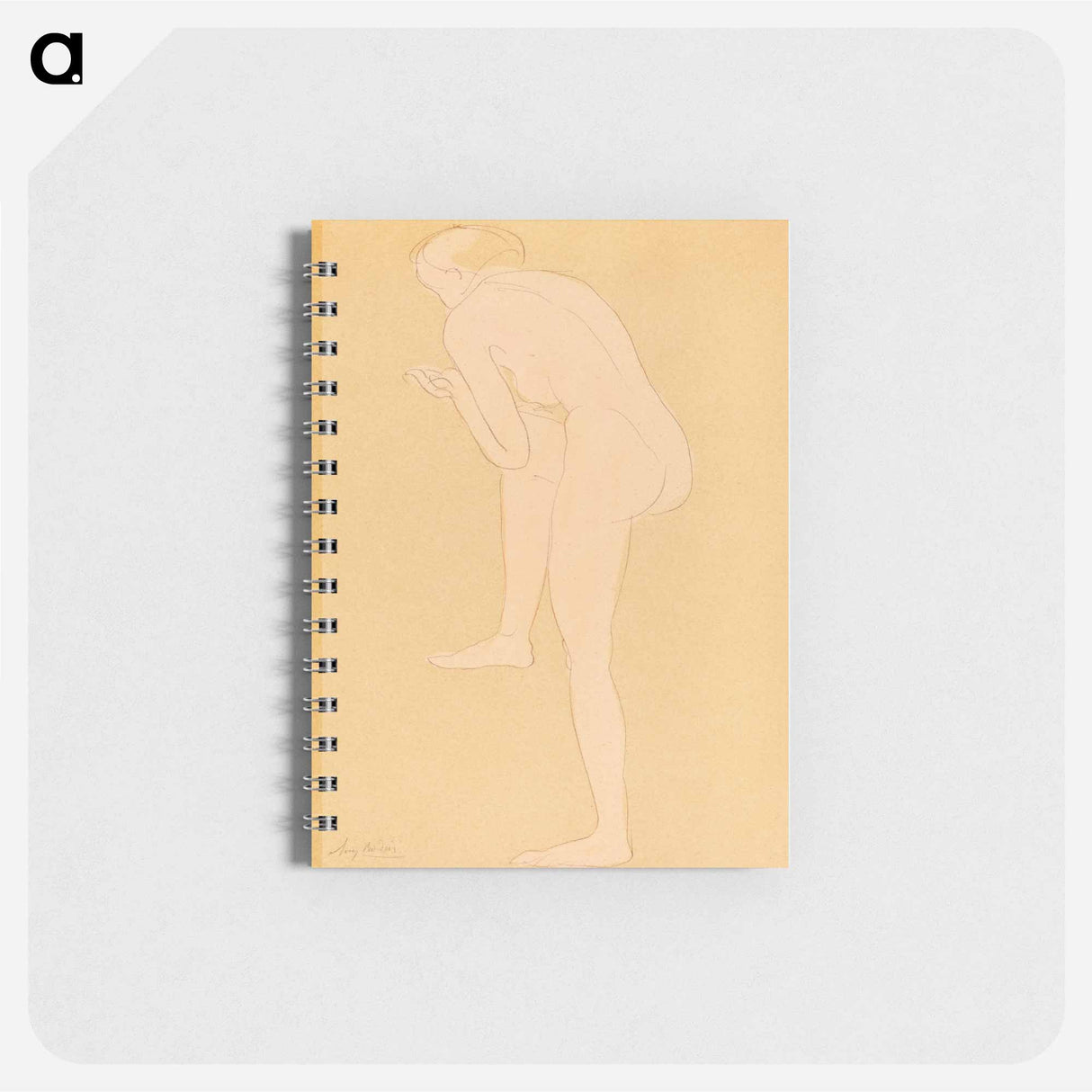 Figure Bending Forward with Right Knee Raised - オーギュスト ロダン Memo.