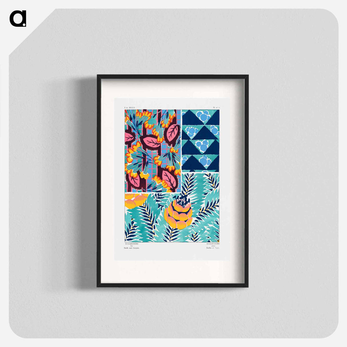 Suggestions pour étoffes et tapis: 60 motifs en couleur - E.A.セギー Poster.