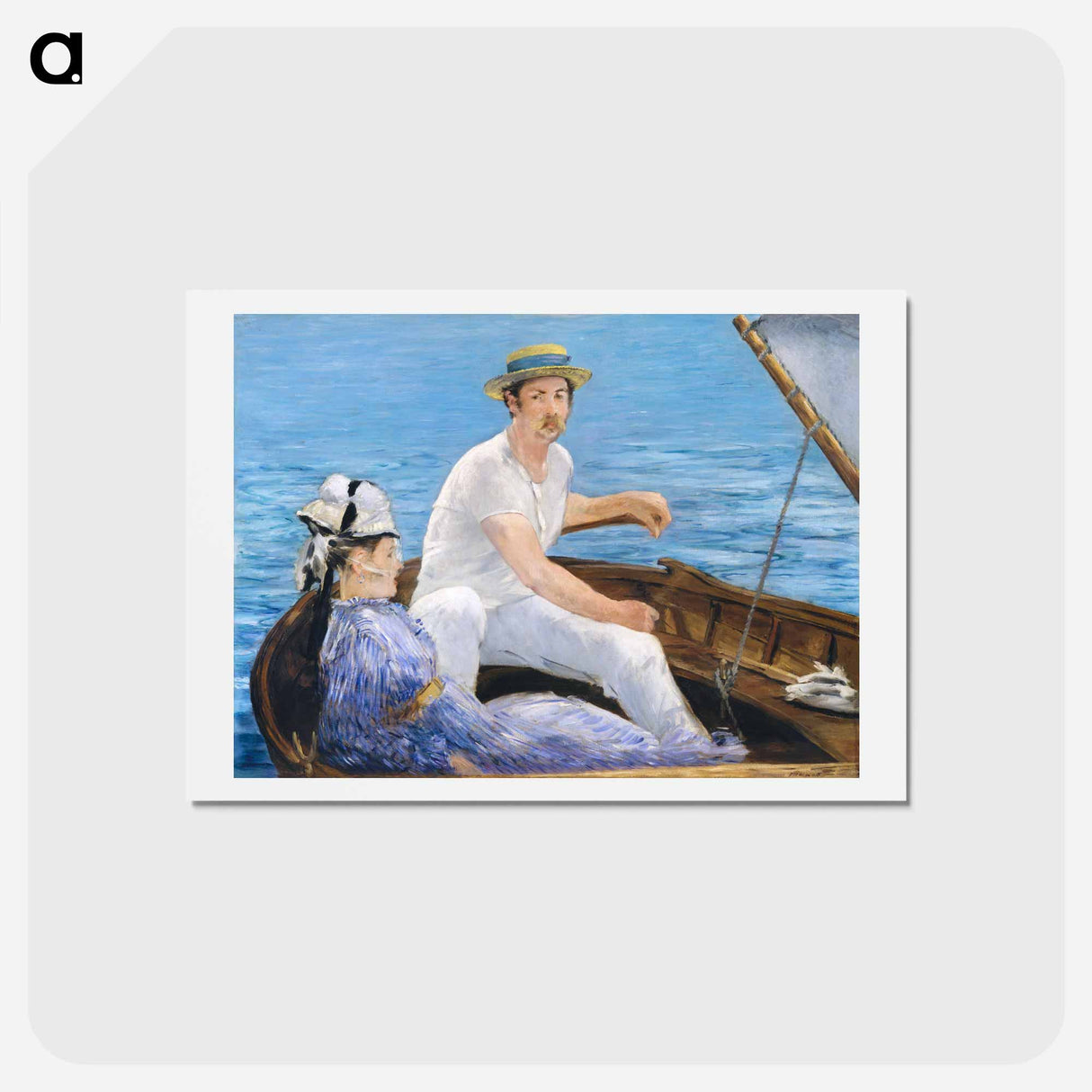 アートポストカード-Boating - エドゥアール マネ Postcard.