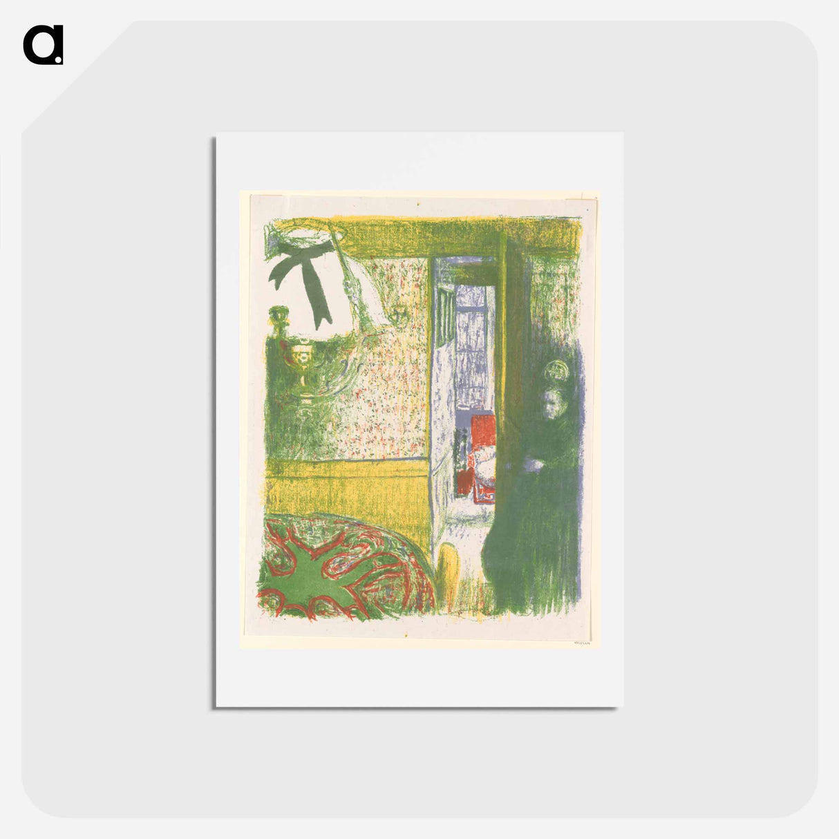 アートポストカード-Interior à la suspension - エドゥアール ヴュイヤール Postcard.