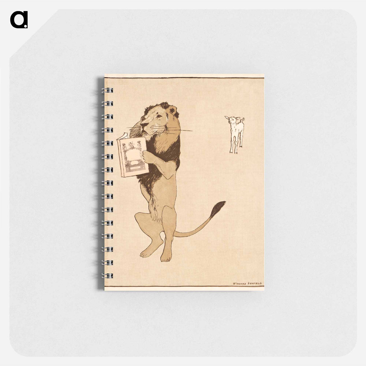 Lion and a book - エドワード ペンフィールド Memo.