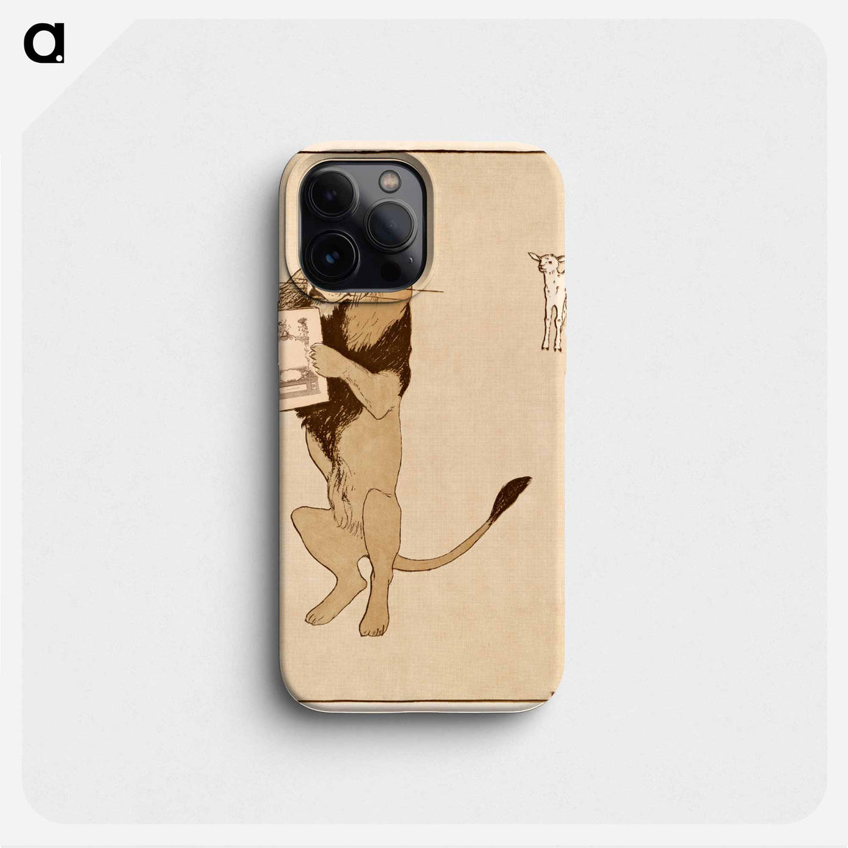 Lion and a book - Edward Penfield Phone Case.