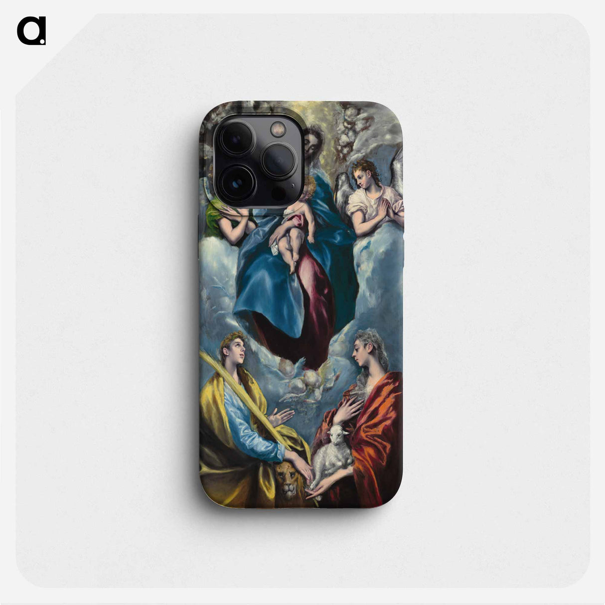 El Greco's Madonna and Child with Saint Martina and Saint Agnes - エル グレコ Phone Case.