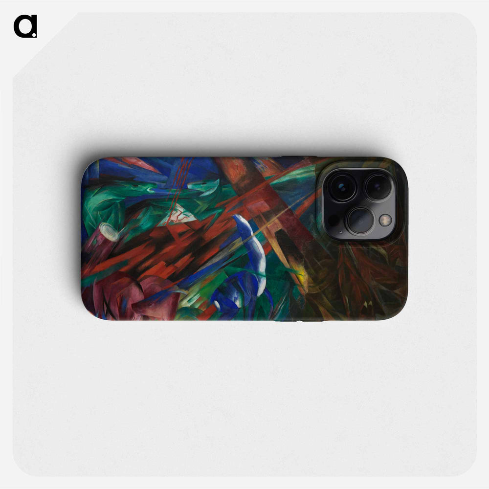 Animal fates (the trees showed their rings, the animals their veins) - Franz Marc Phone Case.