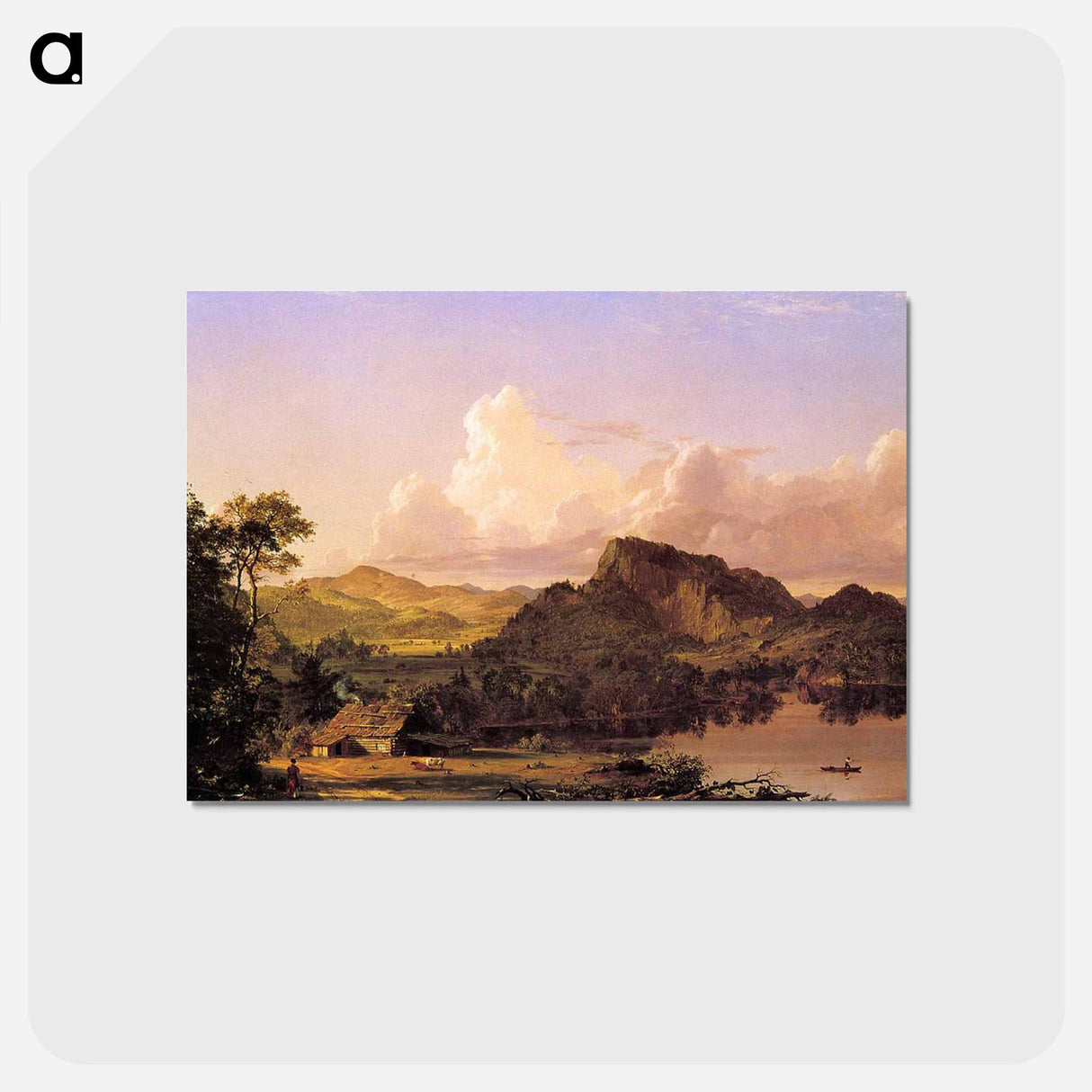 アートポストカード-Home by the Lake - フレデリック エドウィン チャーチ Postcard.
