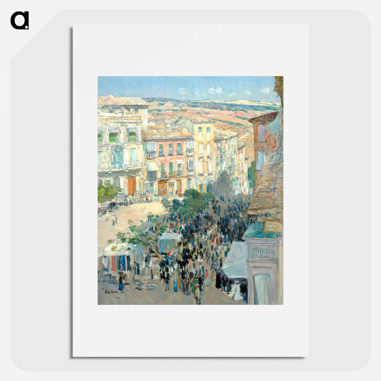 View of a Southern French City - Frederic Childe Hassam Poster.