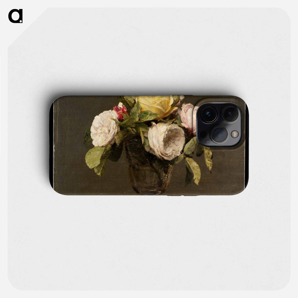 Roses dans un Verre a Pied - アンリ ファンタン ラトゥール Phone Case.