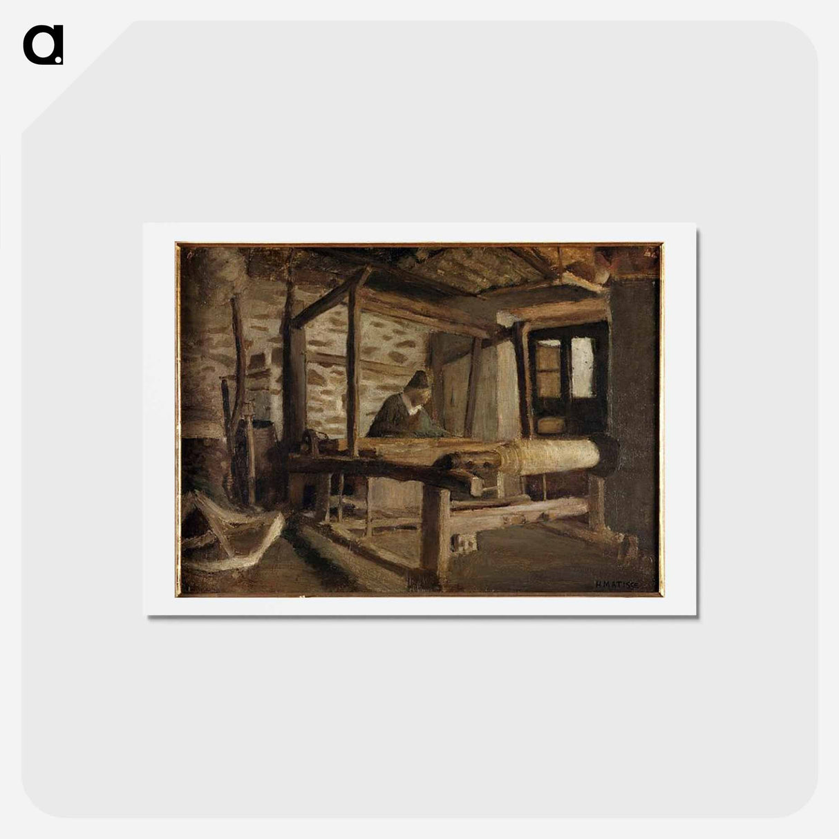 アートポストカード-The Breton Weaver - アンリ マティス Postcard.