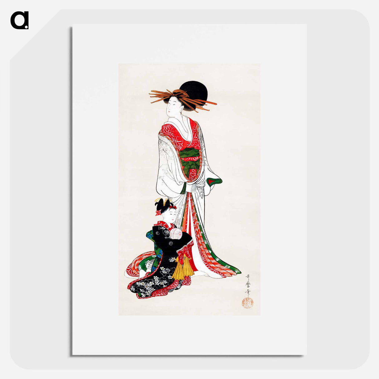 Japanese woman - 喜多川 歌麿 Poster.