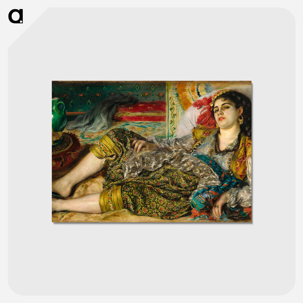アートポストカード-Odalisque - ピエール オーギュスト ルノワール Postcard.