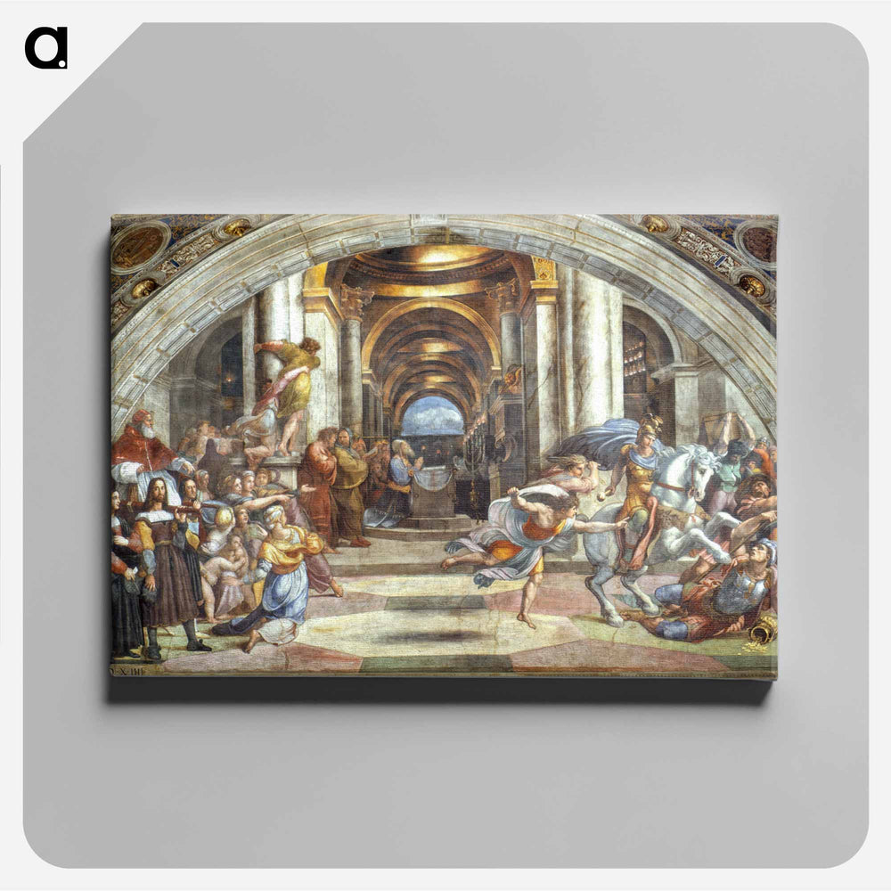 The Expulsion of Heliodorus from the Temple - ラファエロ サンティ Canvas.