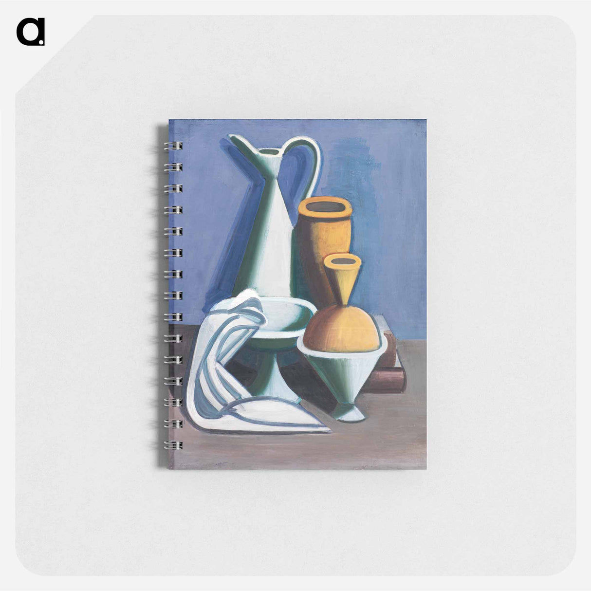 Arrangement with watering can, towel and jars - ヴィルヘルム ルンドストローム Memo.