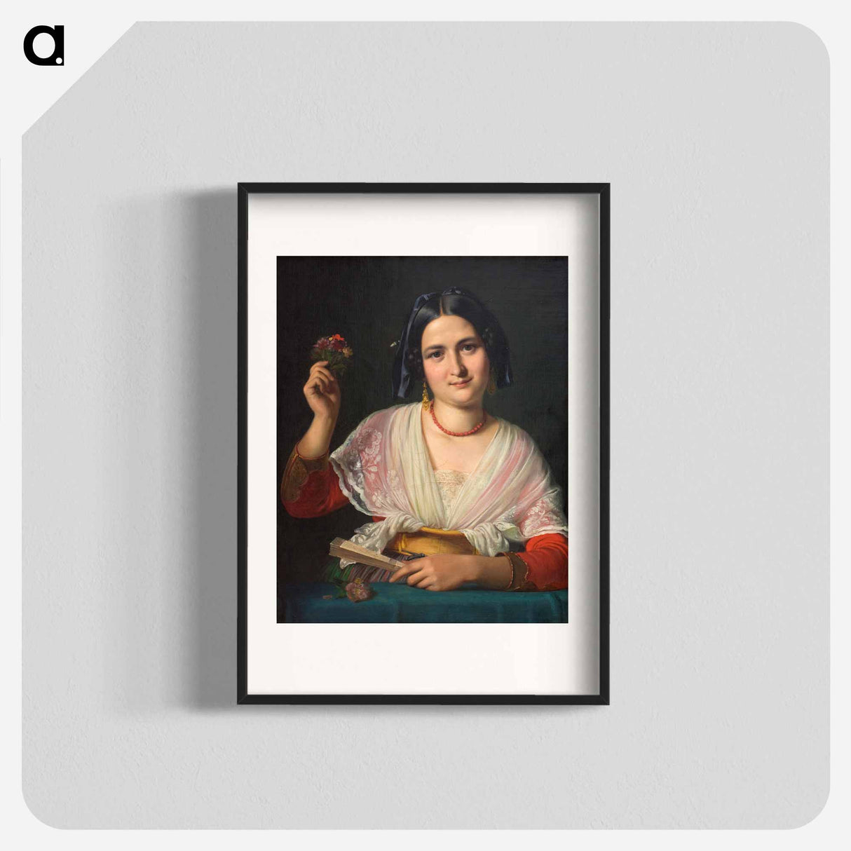 A Roman woman in carnival costume - Wilhelm Marstrand Poster.