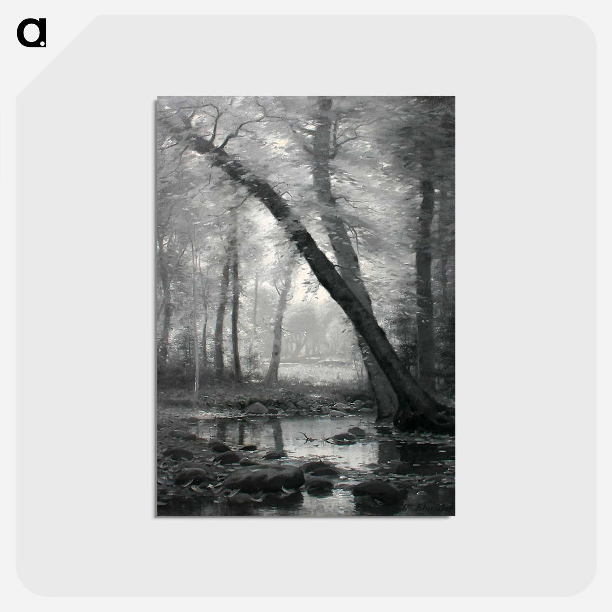 アートポストカード-"Dark Forest" by William Bliss Baker (ca.1880). - ウィリアム ブリス ベイカー Postcard.