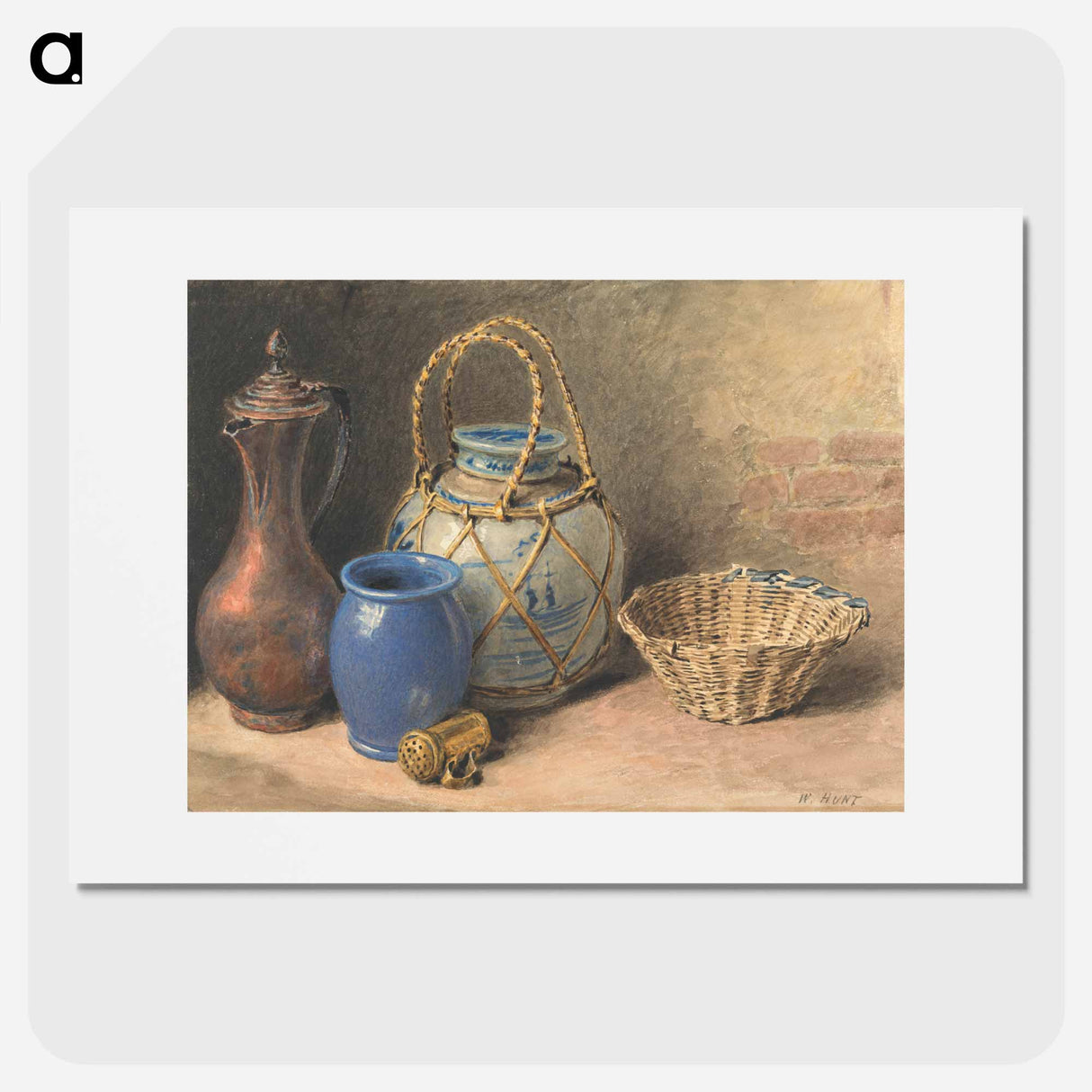 Still Life with a Ginger Jar - ウィリアム ヘンリー ハント Poster.
