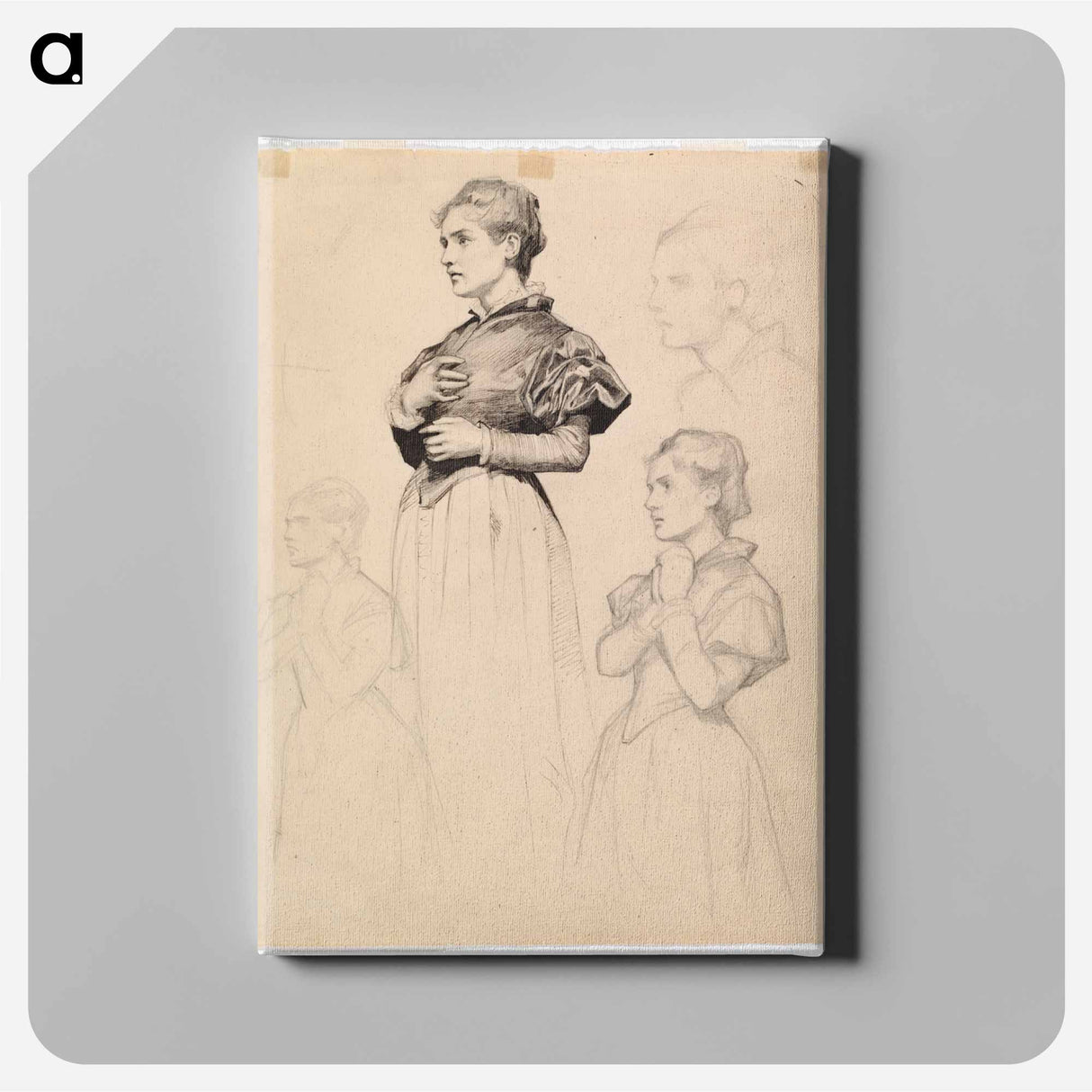 Study for Duke Karl insulting the corpse of Klaus Fleming - アルバート エーデルフェルト Canvas.