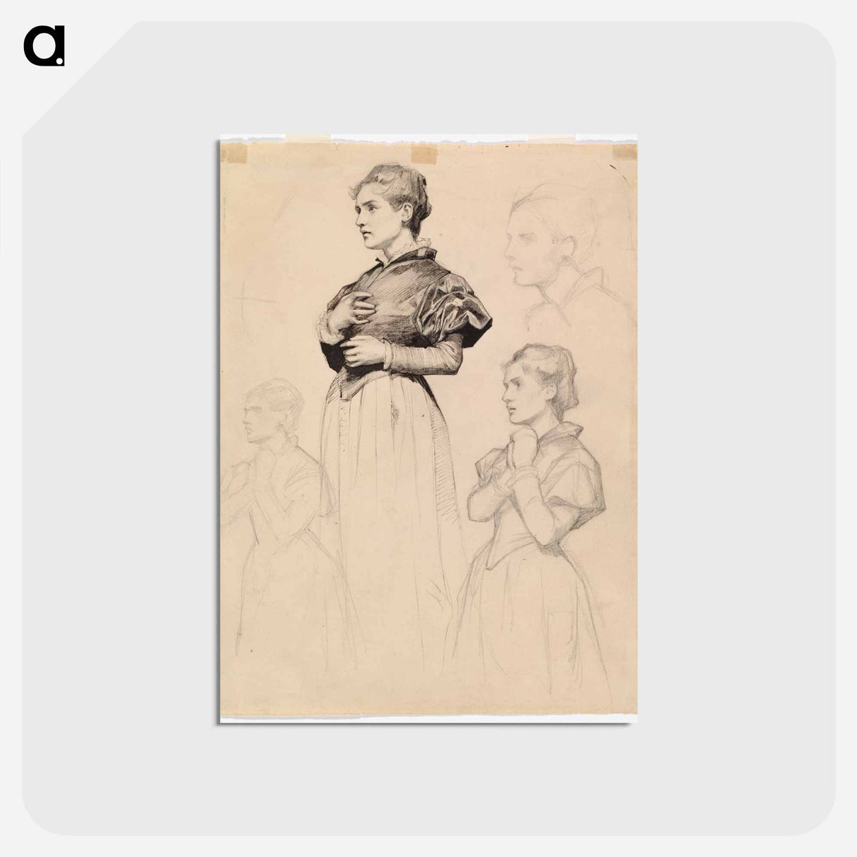 Study for Duke Karl insulting the corpse of Klaus Fleming - アルバート エーデルフェルト Postcard.