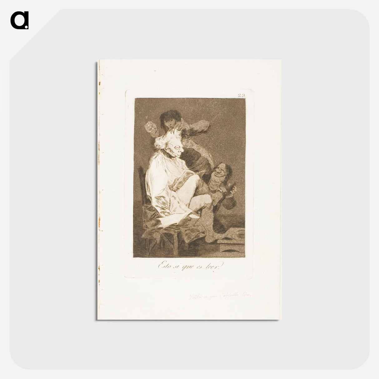 アートポストカード-That certainly is being able to read - フランシスコ デ ゴヤ Postcard.