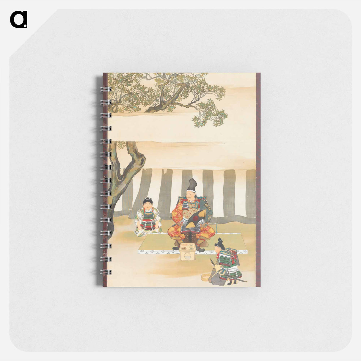 Kusunoki Masashige before the Battle at Minato River - 神坂 雪佳 Memo.