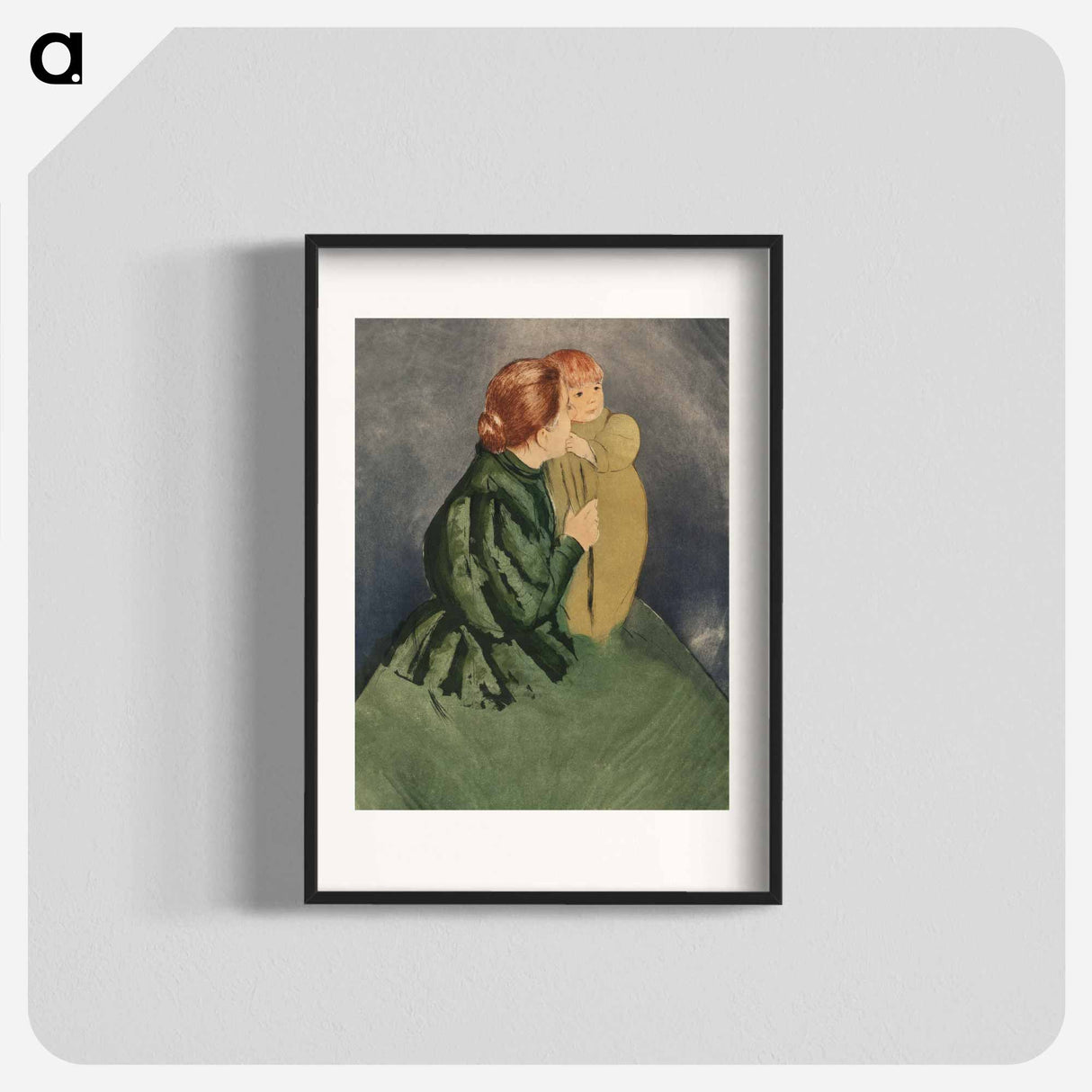 Peasant Mother and Child - Mary Cassatt Poster.