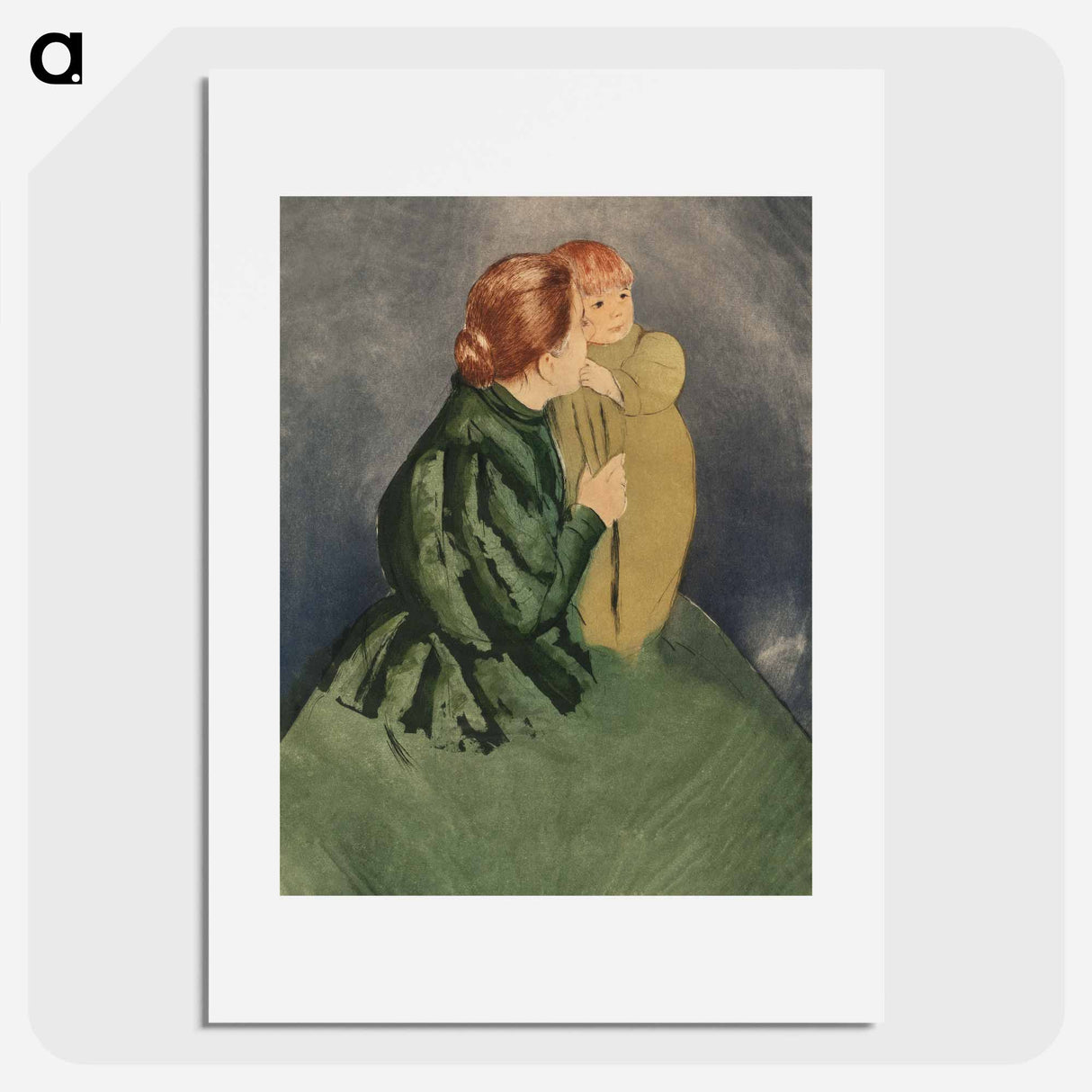Peasant Mother and Child - Mary Cassatt Poster.