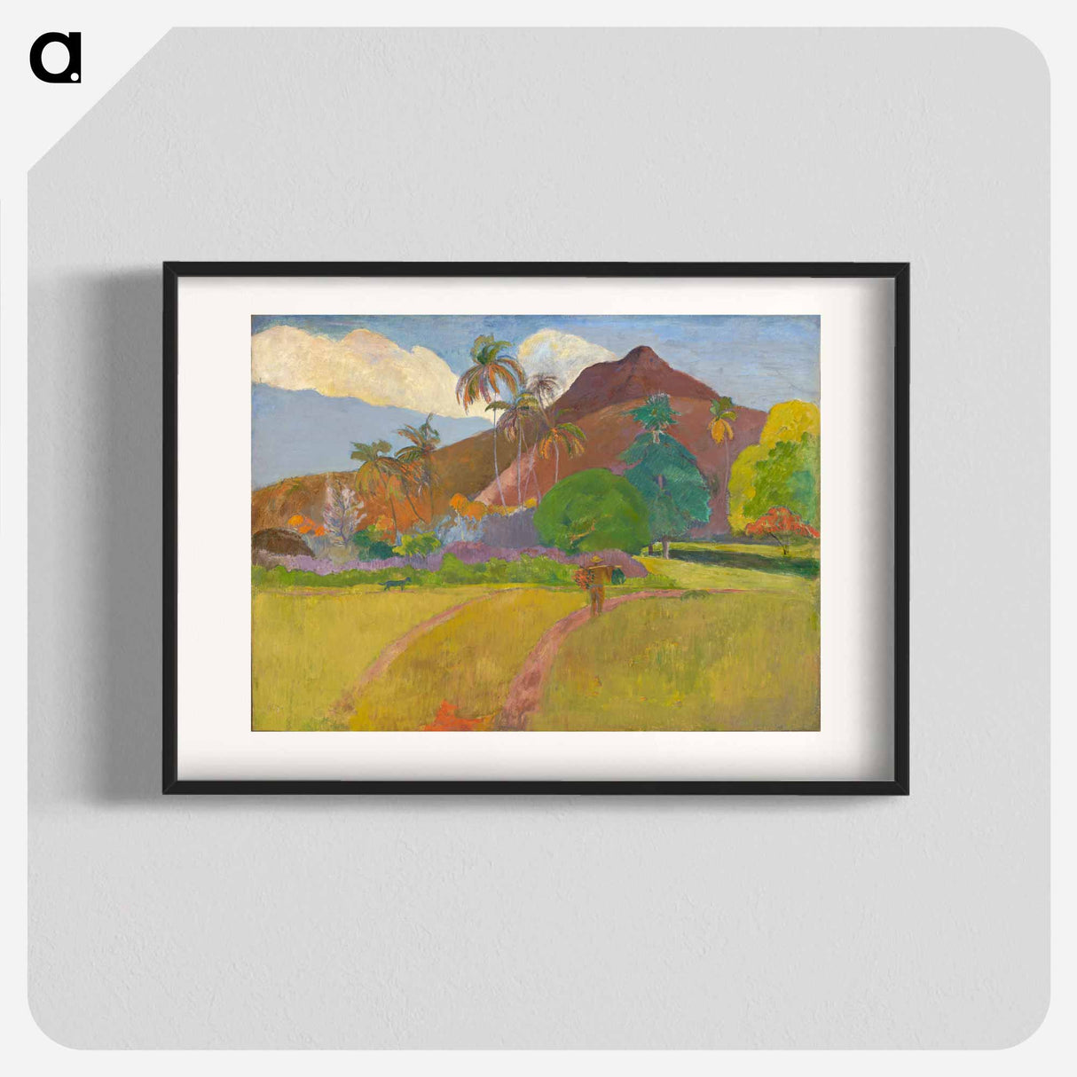 Tahitian Landscape - ポール ゴーギャン Poster.