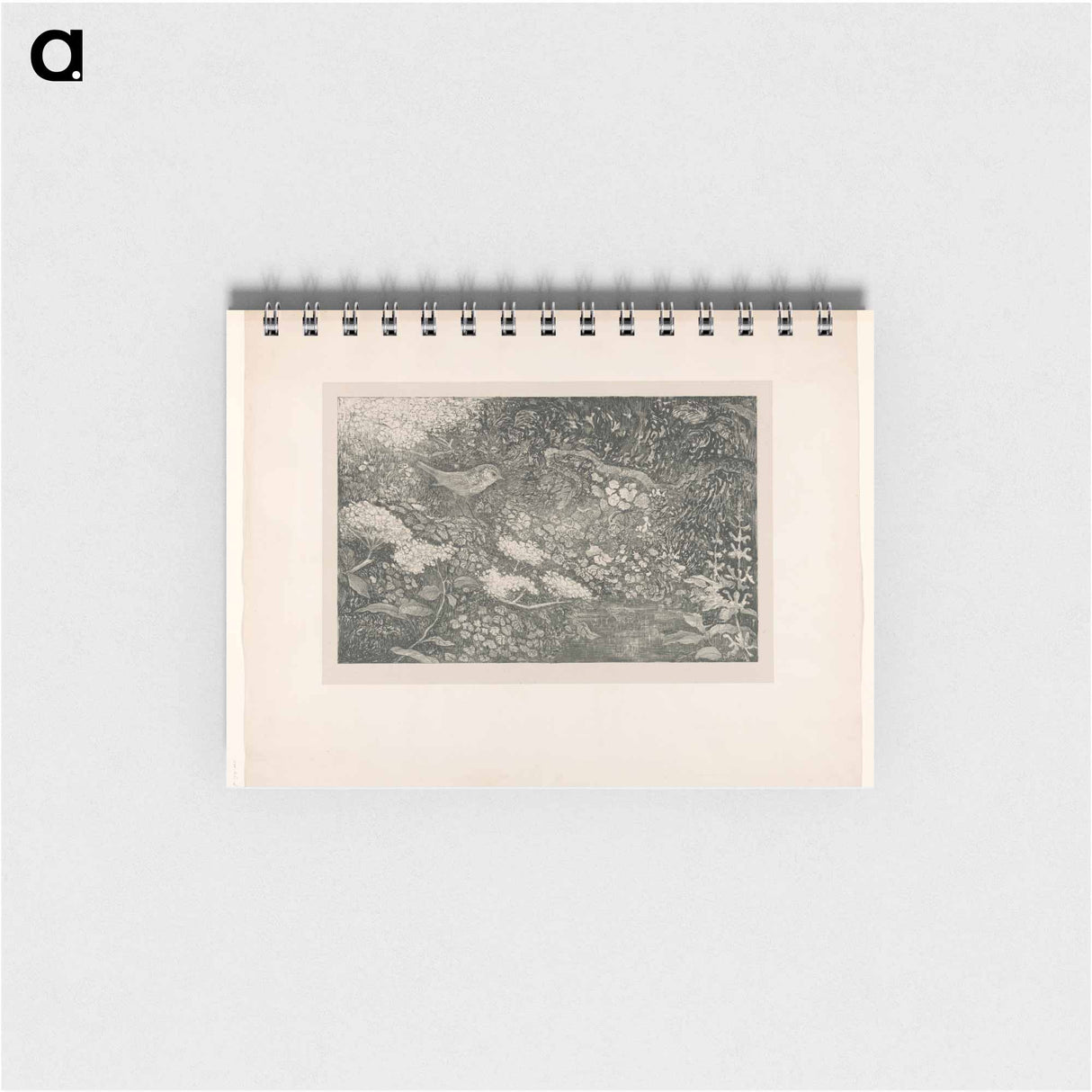 Vogel in begroeiing aan het water - テオ ヴァン ホイテマ Memo.