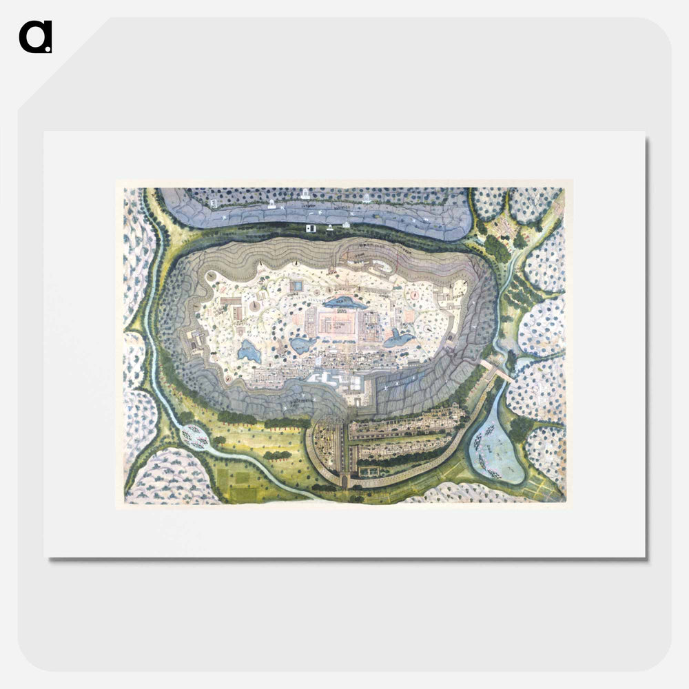Fortified City of Ranthambhor - アンティーク地図 Poster.