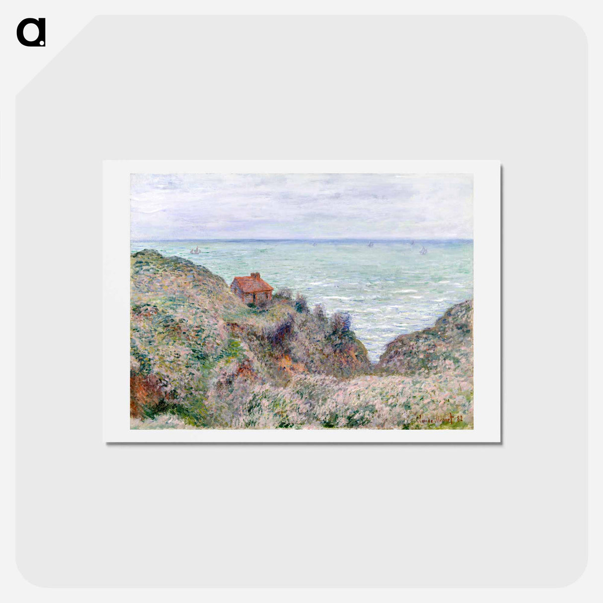 アートポストカード-Cabin of the Customs Watch - クロード モネ Postcard.
