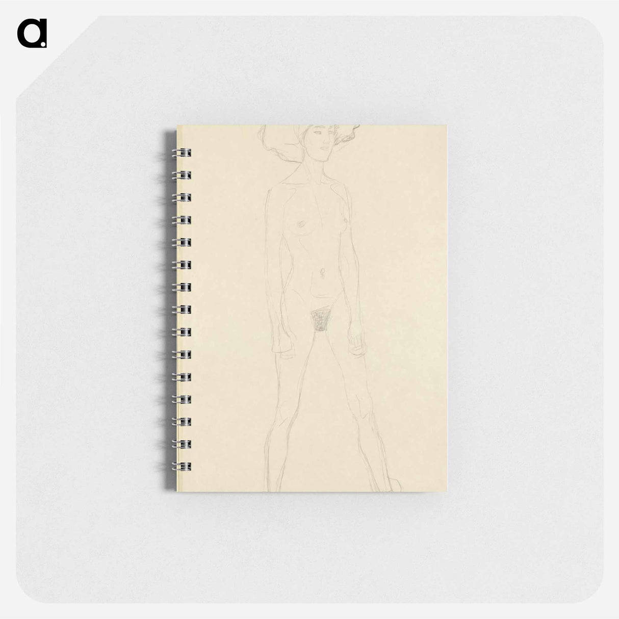 Standing female nude - グスタフ クリムト Memo.