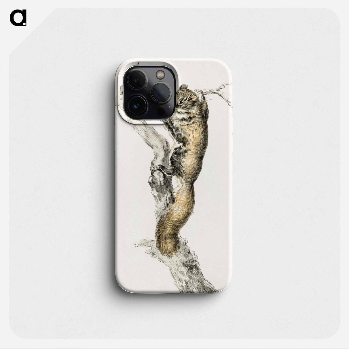 Flying squirrel, on a branch - Jean Bernard Phone Case.