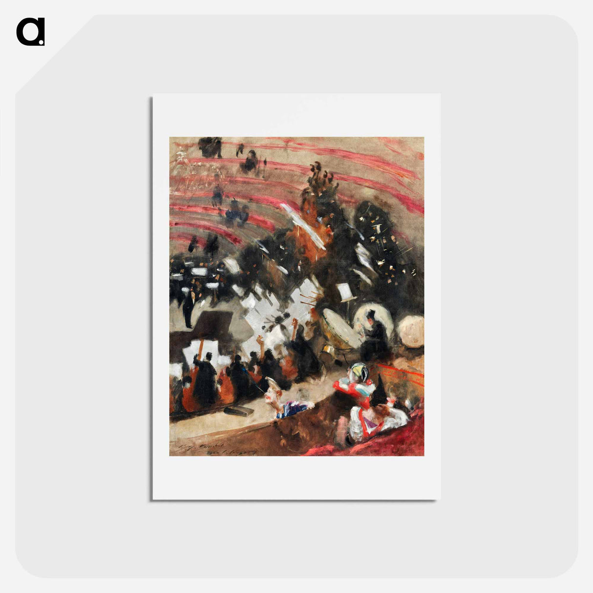 アートポストカード-Rehearsal of the Pasdeloup Orchestra at the Cirque d’Hiver - ジョン シンガー サージェント Postcard.