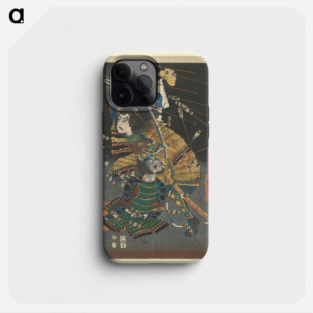 De laatste aanval van de Kusunoki te Shijonawate - 歌川 国芳 Phone Case.