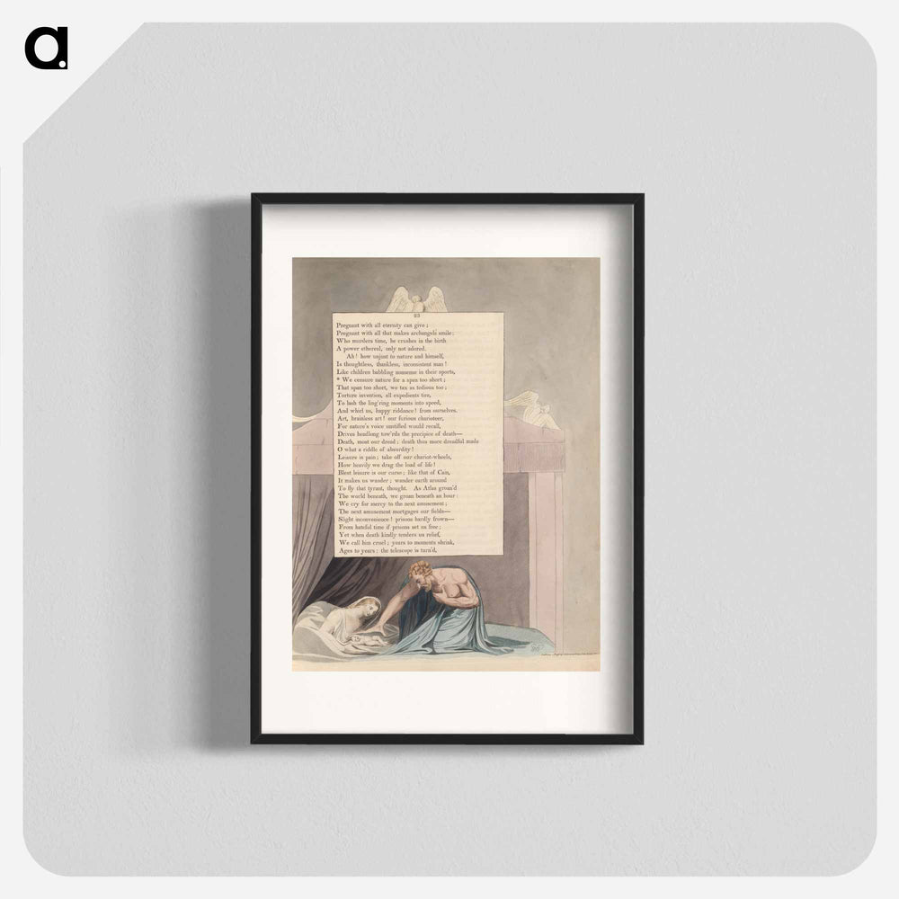 Young's Night Thoughts, Page 23, "We Censure Nature for a Span Too Short" - William Blake Poster.