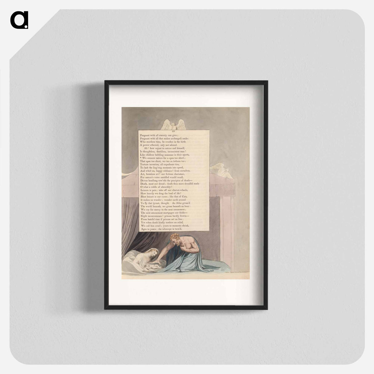 Young's Night Thoughts, Page 23, "We Censure Nature for a Span Too Short" - William Blake Poster.