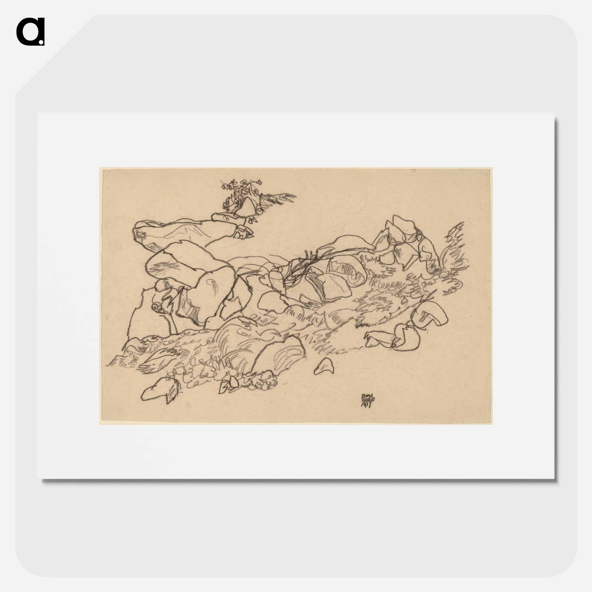 Mountain Stream - Egon Schiele Poster.