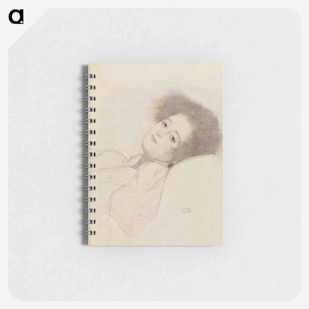 Portrait of a Young Woman Reclining - グスタフ クリムト Memo.
