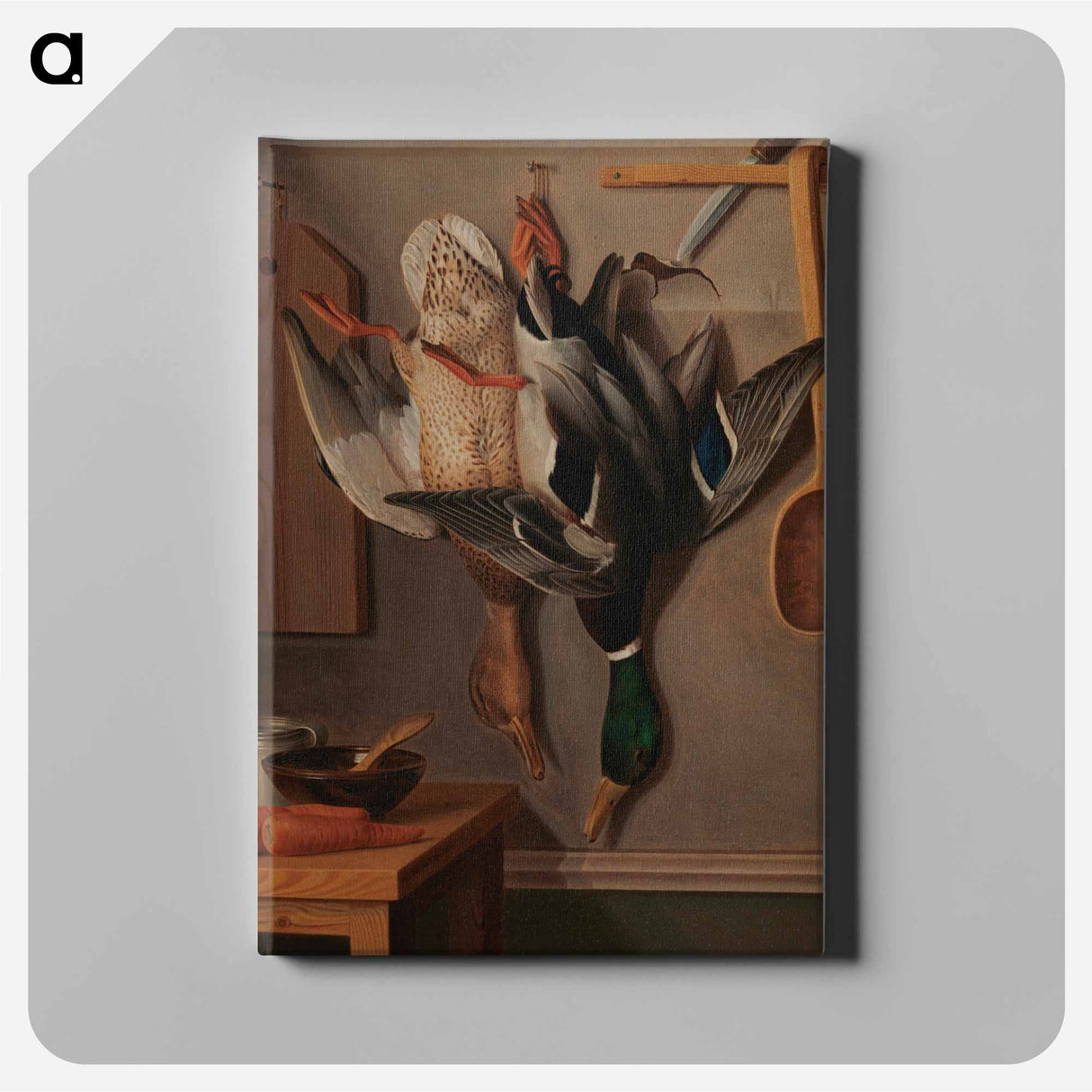 Hanging wild ducks - Wilhelm von Wright Canvas.