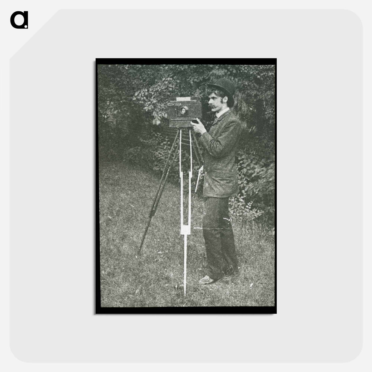 アートポストカード-Self-Portrait with camera, tripod and pistol - アルフレッド スティーグリッツ Postcard.