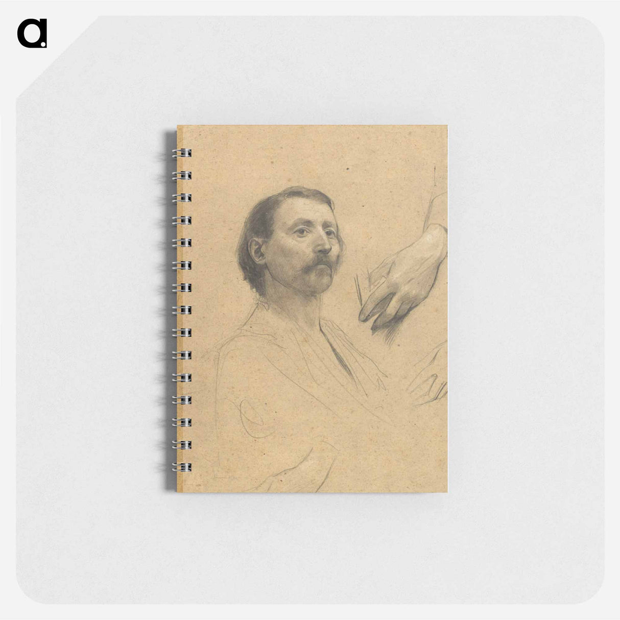 Head and.Hand Study for a Portrait of a Gentleman - グスタフ クリムト Memo.