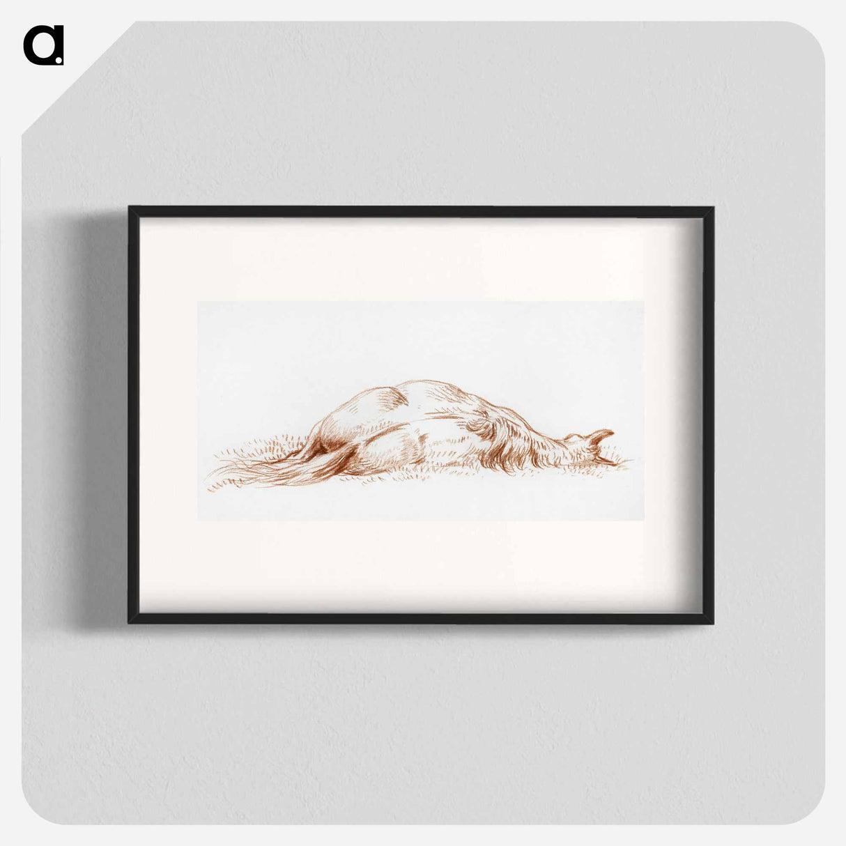 Lying horse - ジャン ベルナール Poster.