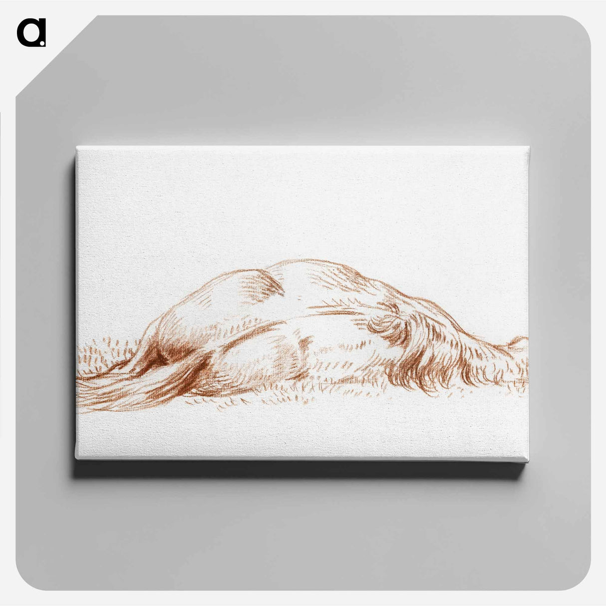アートパネル-Lying horse - ジャン ベルナール Canvas.