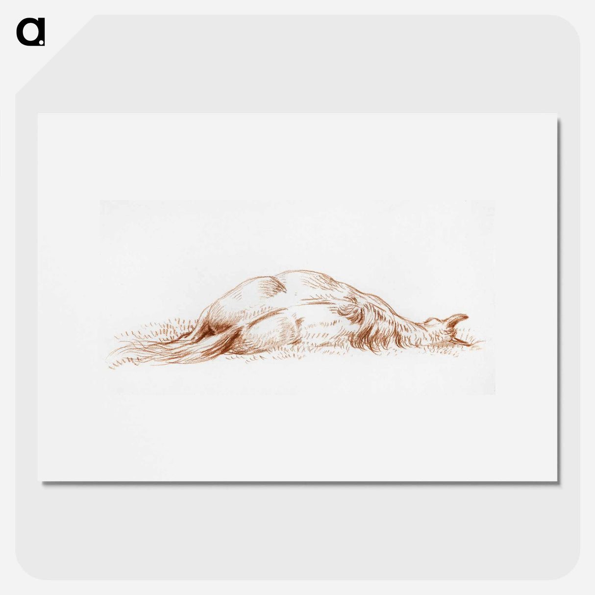 Lying horse - ジャン ベルナール Poster.