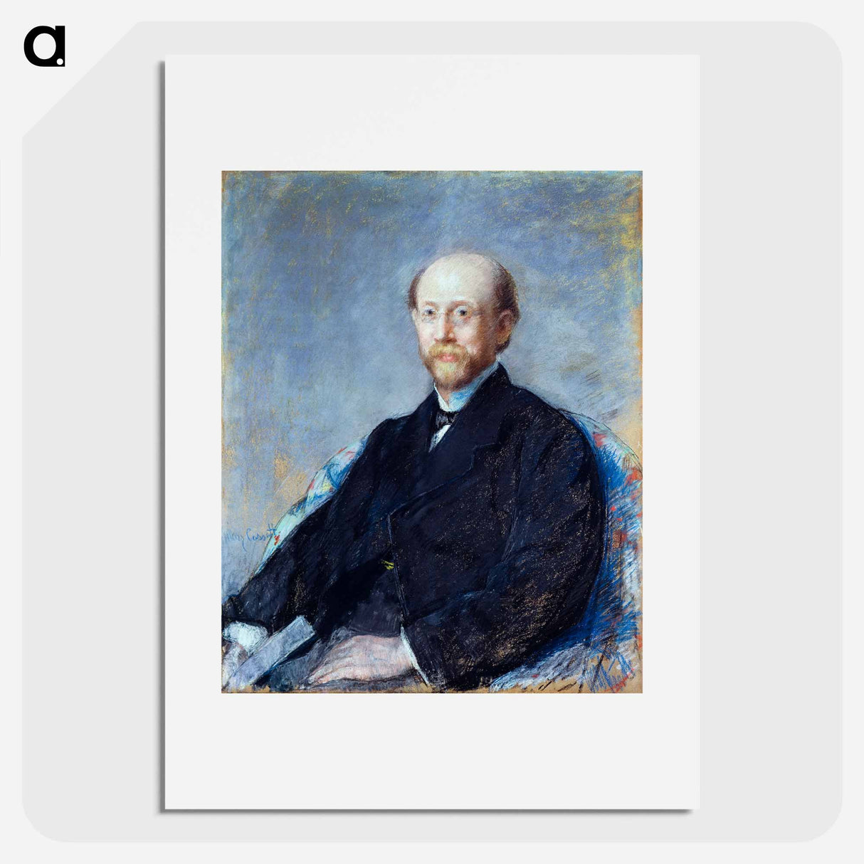 Portrait of a man - Mary Cassatt Poster.