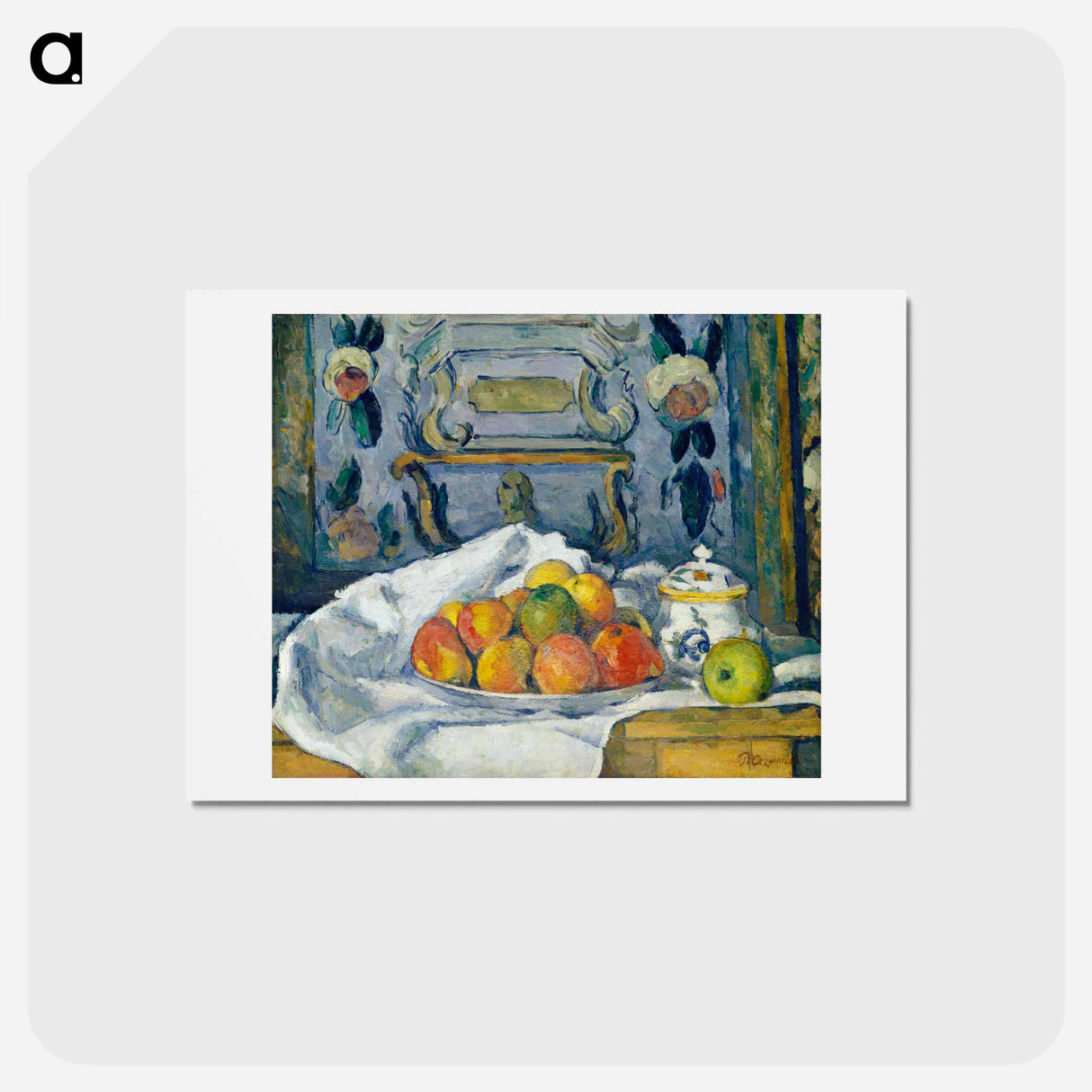 アートポストカード-Dish of Apples - ポール セザンヌ Postcard.