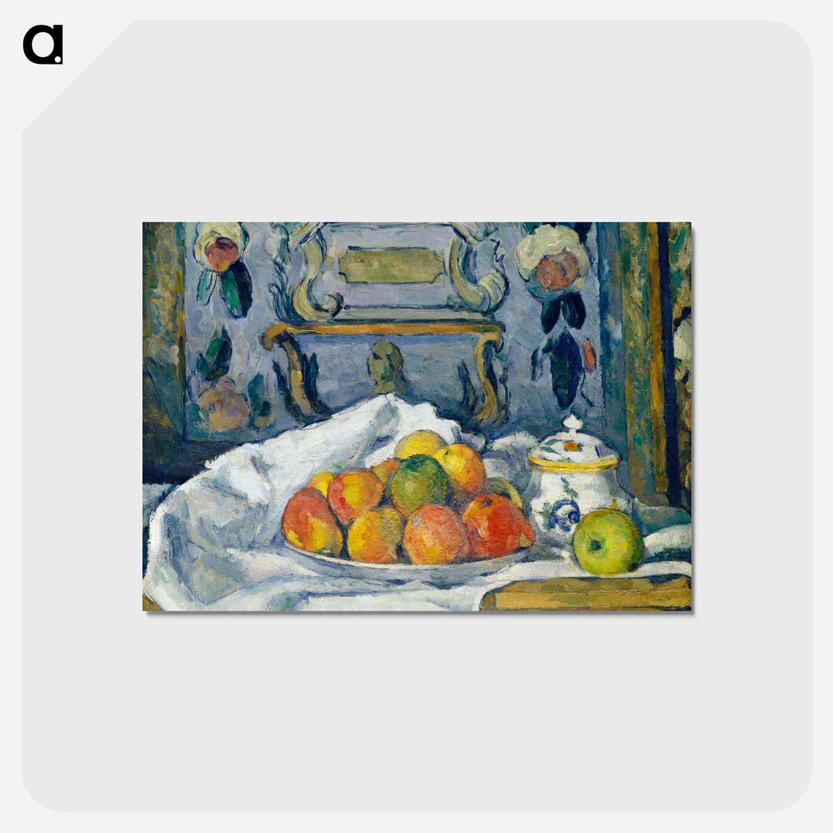 アートポストカード-Dish of Apples - ポール セザンヌ Postcard.