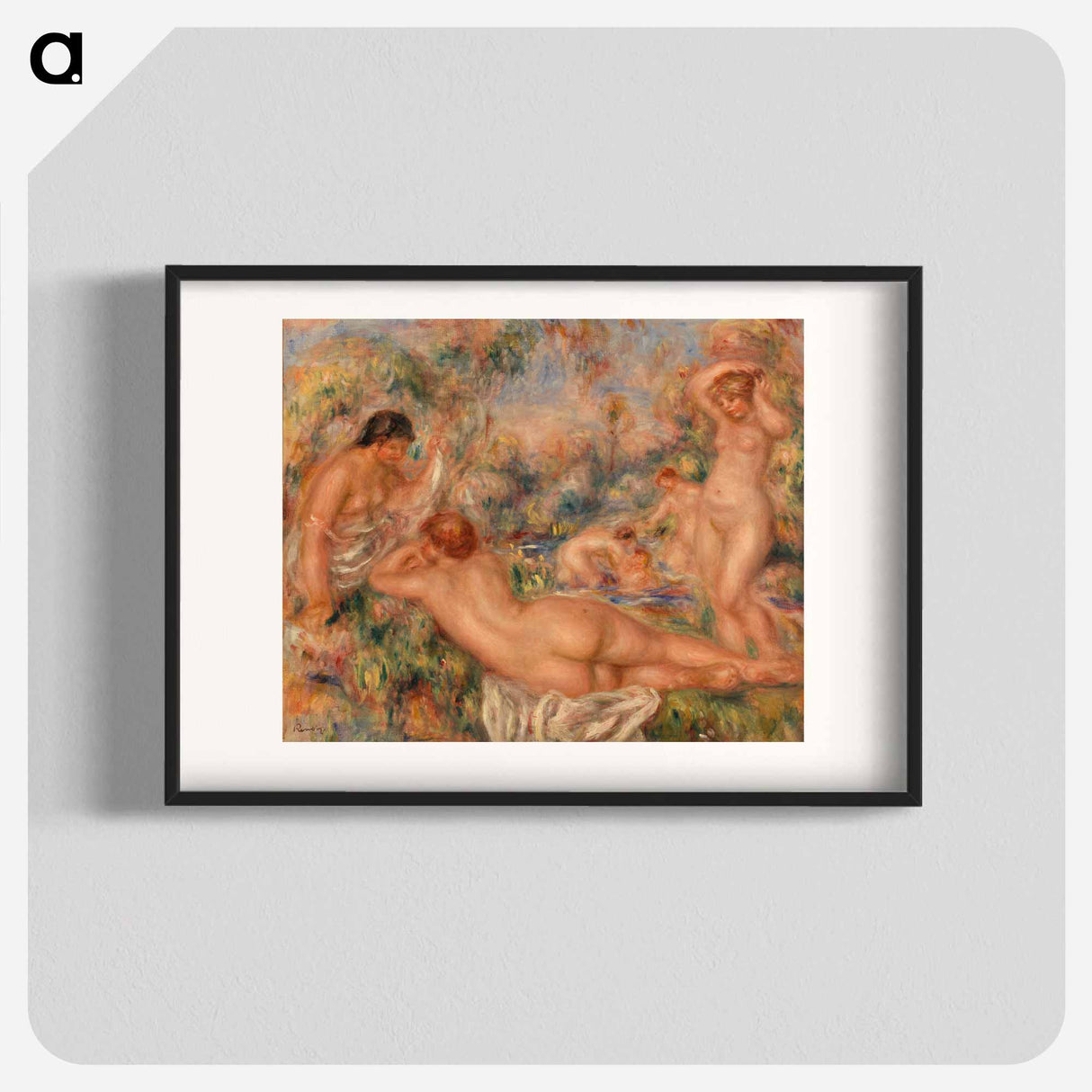 Bathers - Pierre-Auguste Renoir Poster.