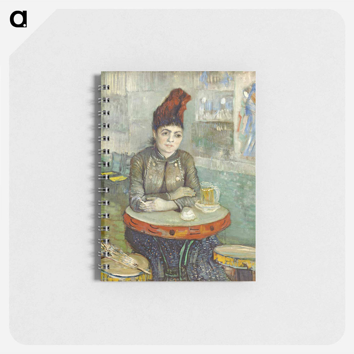 アートメモ帳-Agostina Segatori Sitting in the Café du Tambourin - フィンセント ファン ゴッホ Memo.