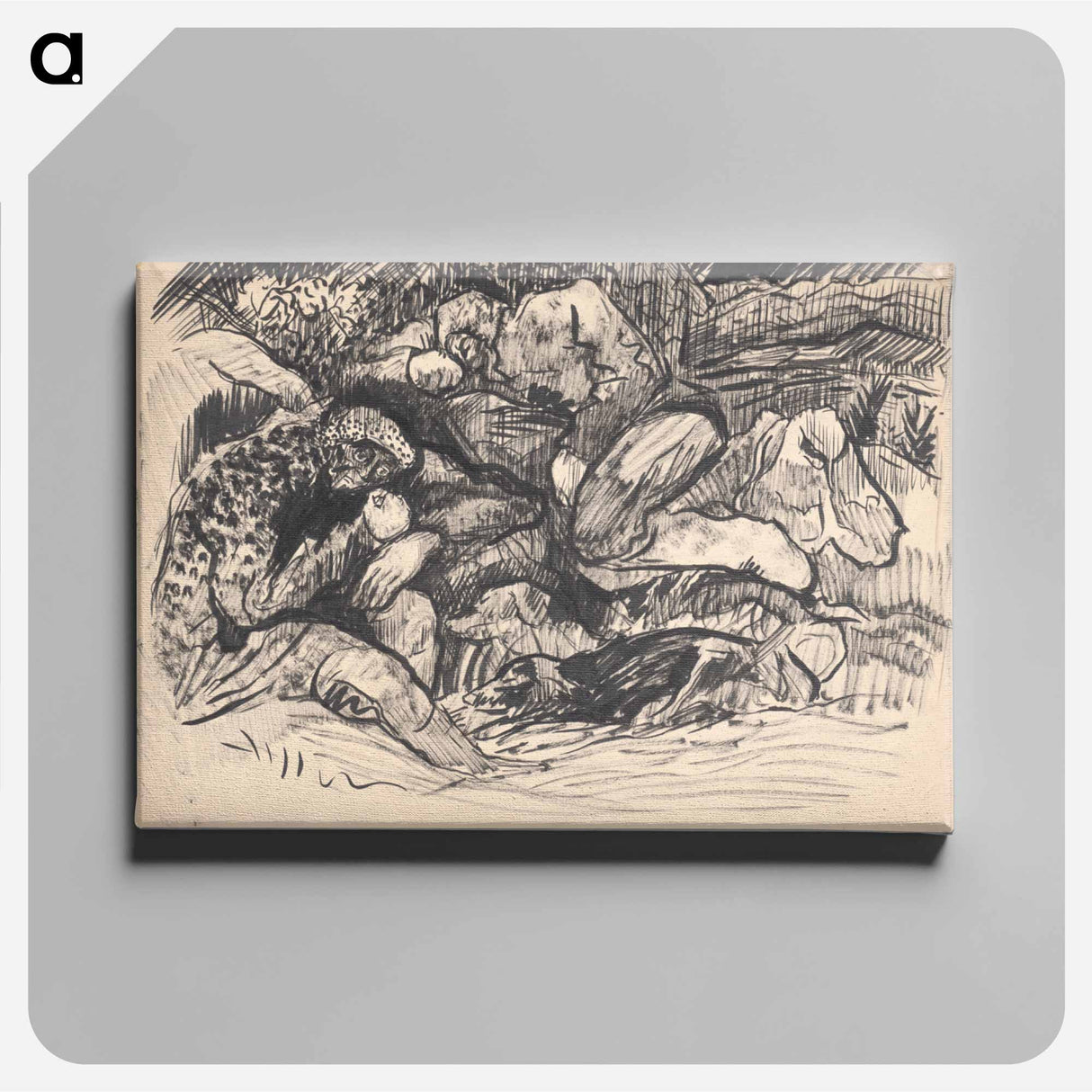 Resting men - アーノルド ピーター ワイズ クビンチャン Canvas.